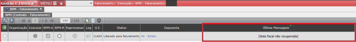 Erro: Erros retornados: [Nota fiscal não recuperada].
