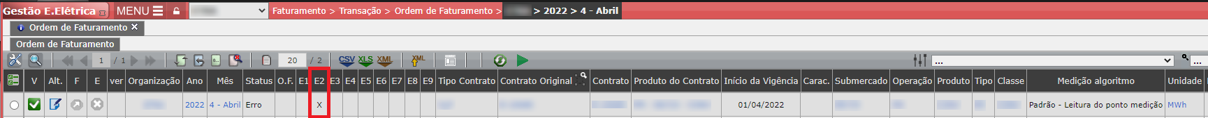 Erro E2: Código da Contraparte no ERP