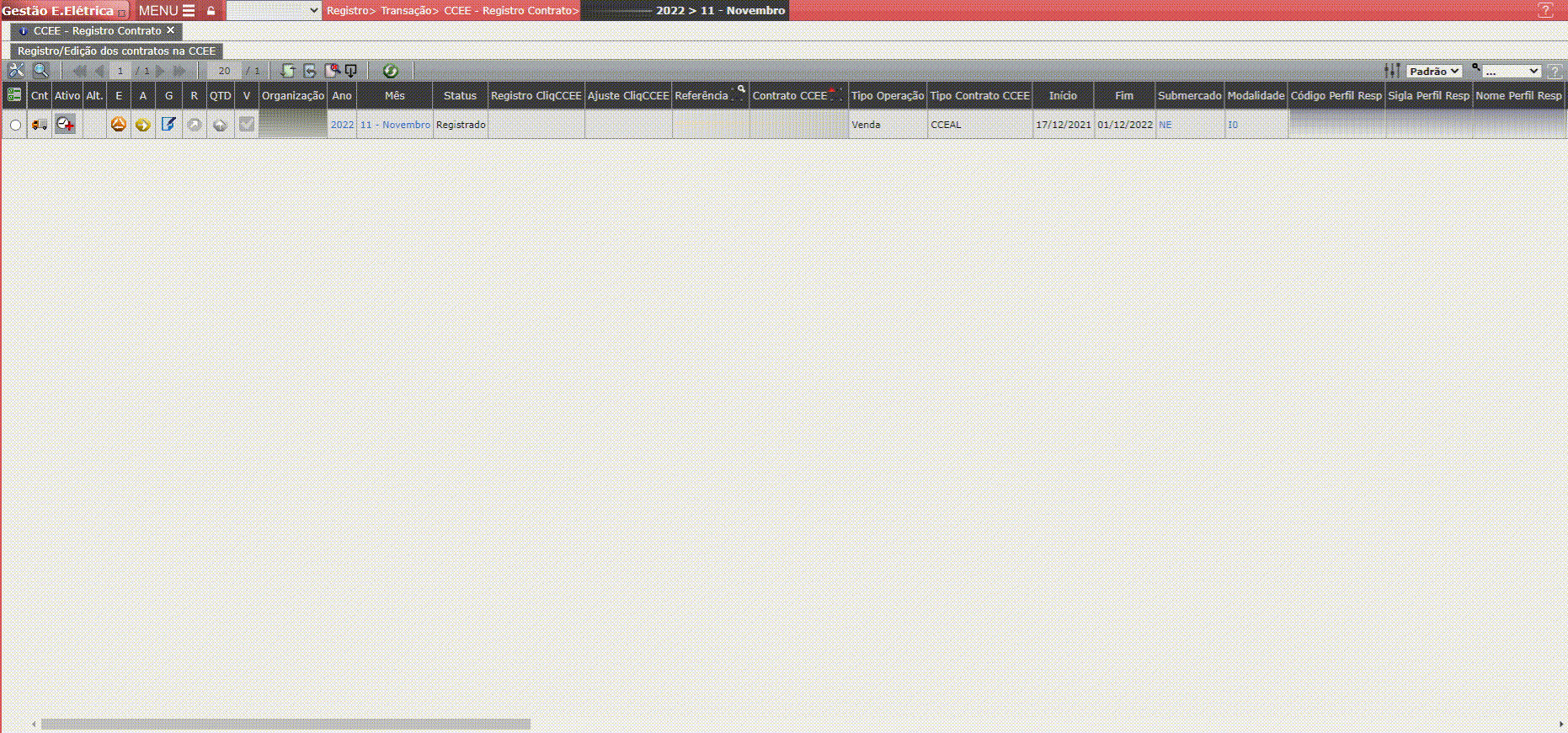 Atualização de Status CCEE - Operação de Venda
