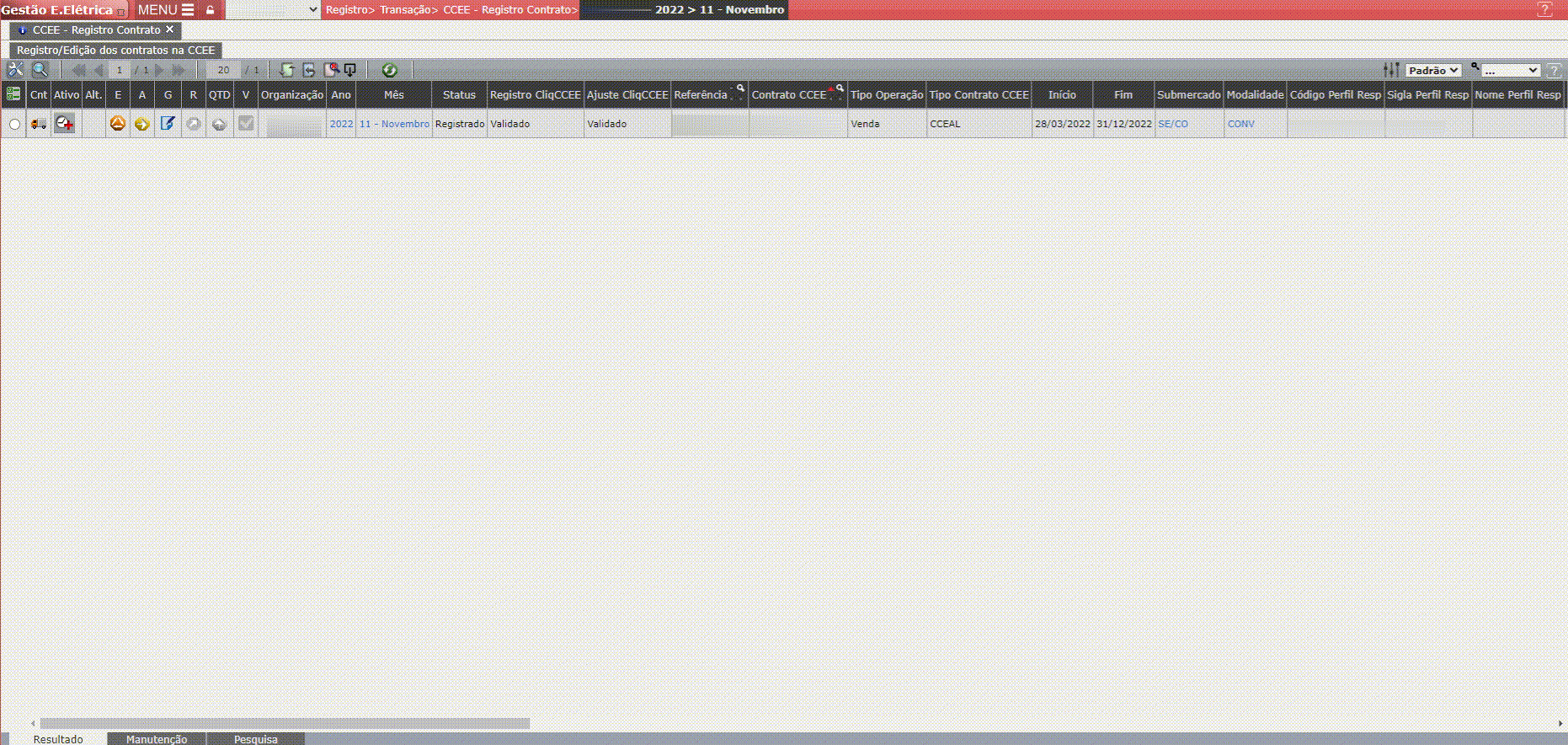 Registrar Montante na CCEE - Operação de Venda