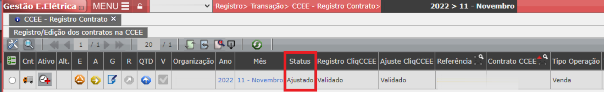 Registrar Montante na CCEE - Operação de Venda