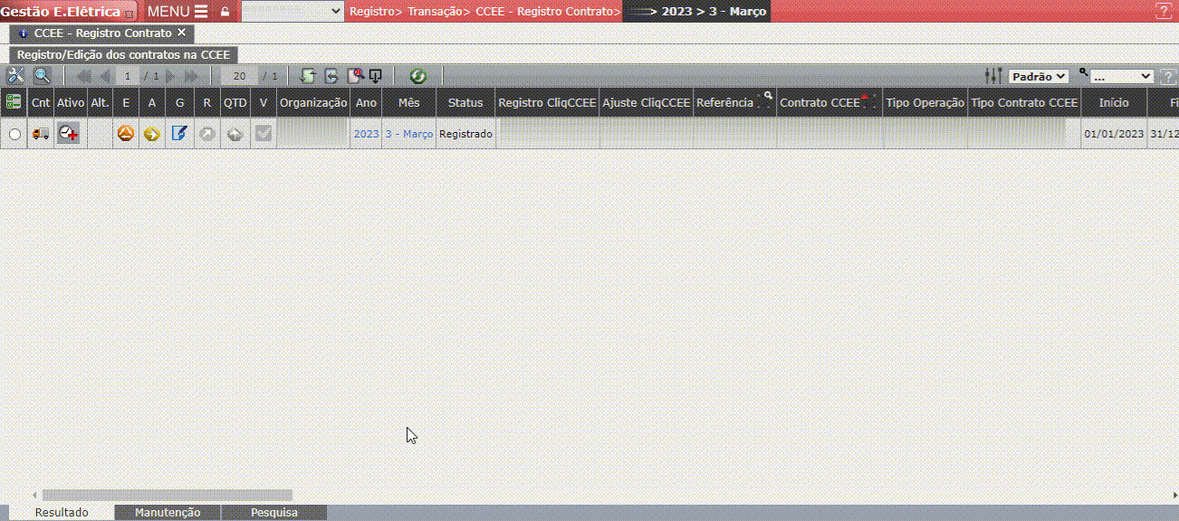 Registrar Montante na CCEE - Operação de Venda