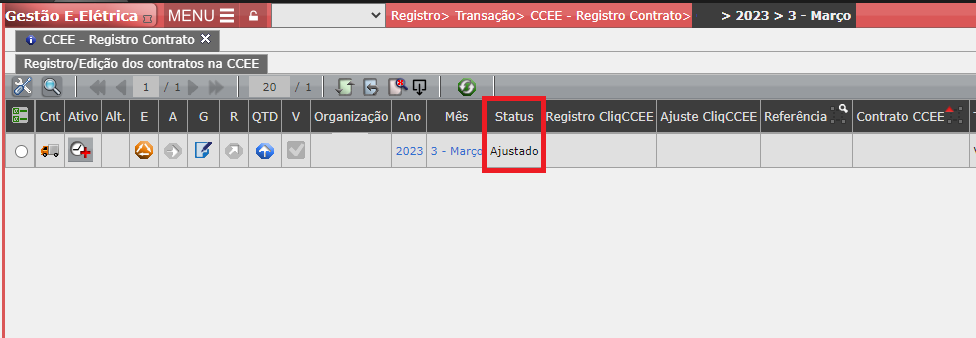 Registrar Montante na CCEE - Operação de Venda