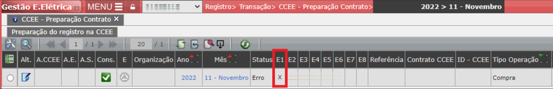 Erro E1: Tipo/Classe
