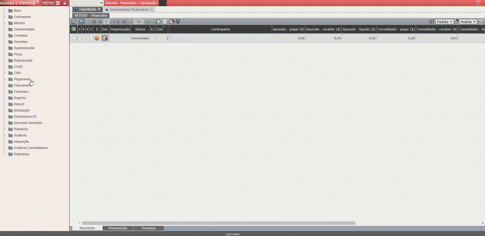 Consolidação Liquidação - Retusd
