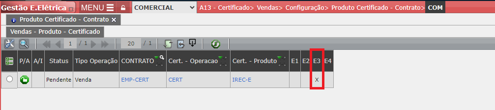 E3: Configuração Inválida
