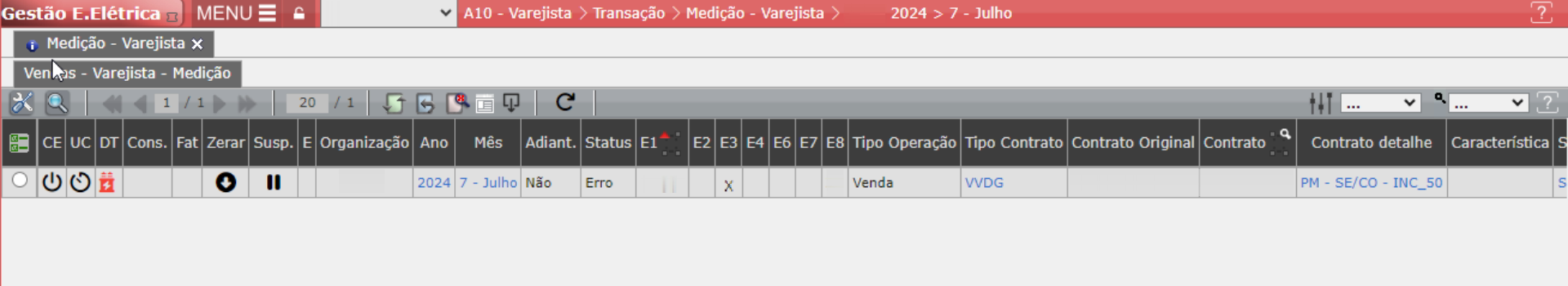 Erro E3 - Sazonalização