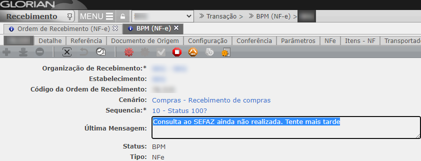 Consulta ao SEFAZ ainda não realizada. Tente mais tarde.

