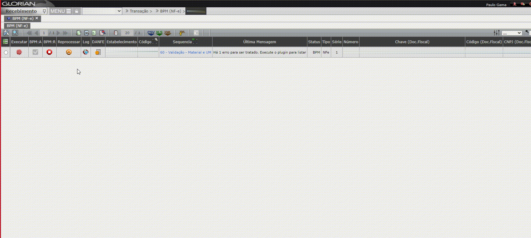 Linha [X] Código do material [XXXX] – não referenciado ao cliente/fornecedor.
