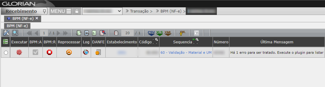 Linha [X] Código do material [XXXX] – não referenciado ao cliente/fornecedor.
