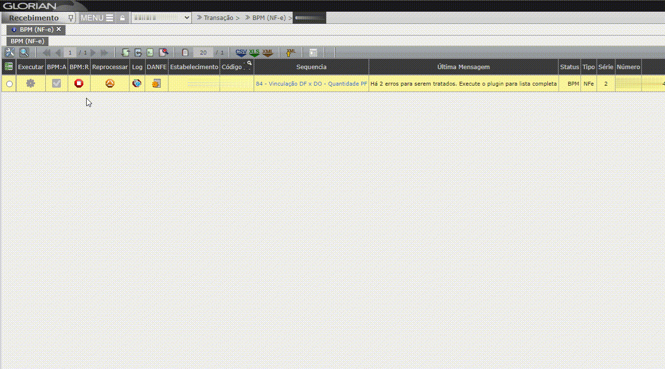 Vinculação DF X DO - Quantidade PF - Há (N) erros para serem tratados. Execute o plugin para lista completa.
