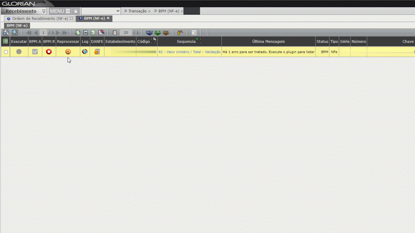 Valor Total - Linha [x] Cód do mat. DF [xxxxx] = [xxxxxxxx] - Cód do mat. DO [xxxxxxxxxxxxxxxxxx] = [xxxxxxxxxx] - Divergênci