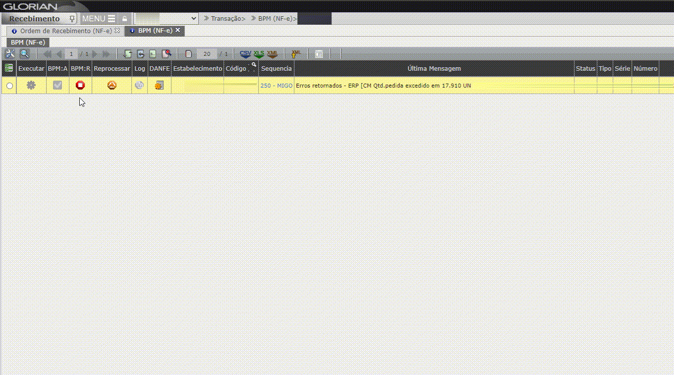 Quantidade do pedido excedido
